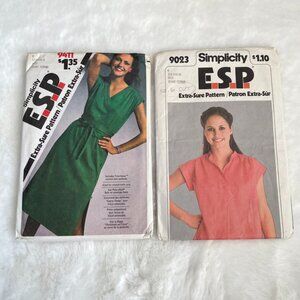 2 Simplicity ESP Sewing Patterns